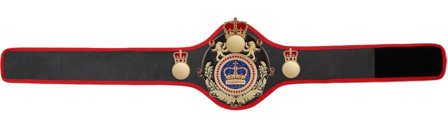 QUEENSBURY PRO LEATHER BLUE CHAMPION CROWN CHAMPIONSHIP BELT QUEEN/B/G/BLUGEM - AVAILABLE IN 10+ COLOURS